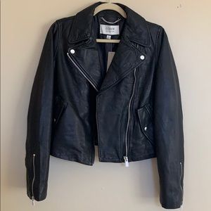 Jcrew Collection washed leather Motorcycle Jacket